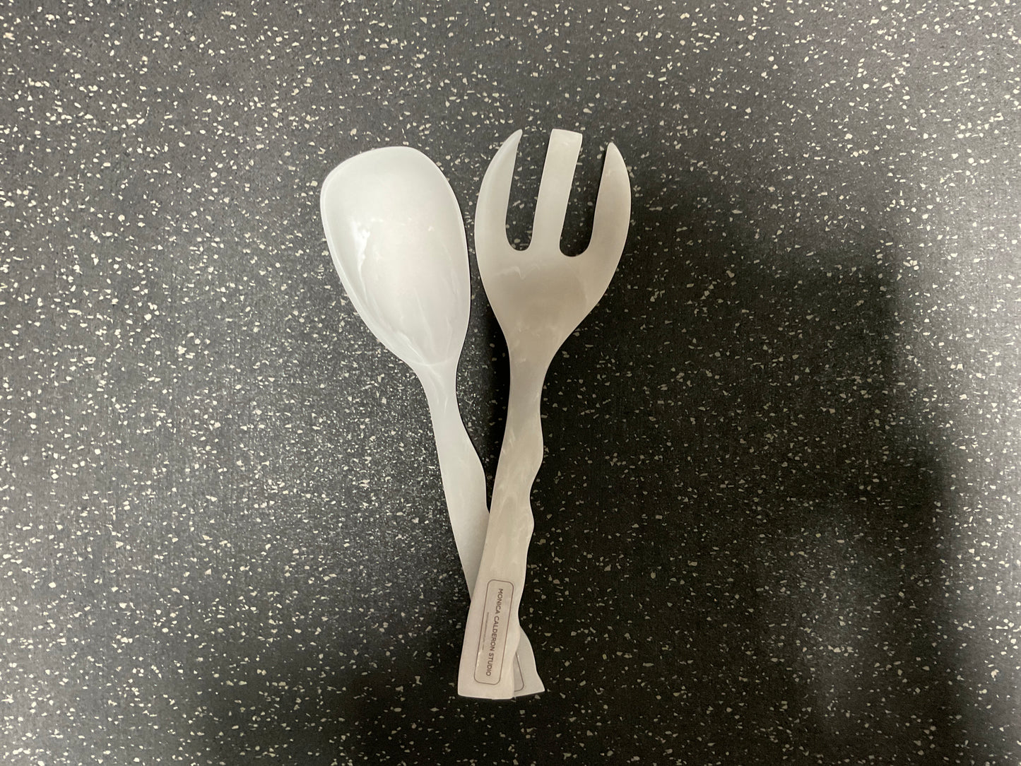 Alabaster Ripple Salad Servers