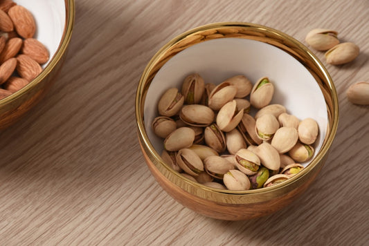 Wood/Gold/Porcelain Snack Bowl