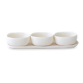 White Resin Trio of Bowls