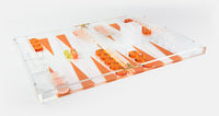 Lucite Backgammon-Orange