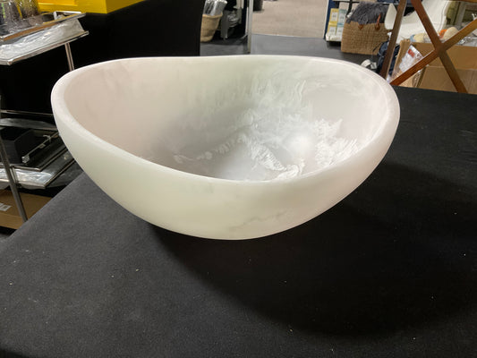 13” Almond Bowl Alabaster