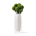 Hamptons White Hand Poured Authentic Acrylic Oliver Vase