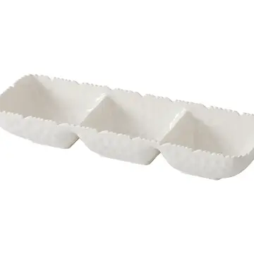 Waves 3 Section Serving Piece in Melamine