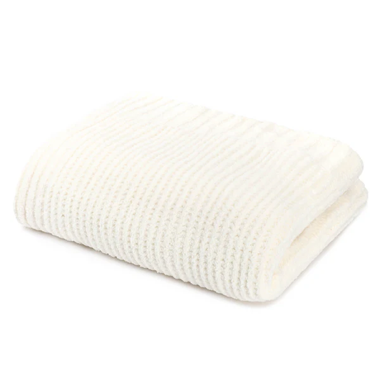 White Waffle Weave Throw