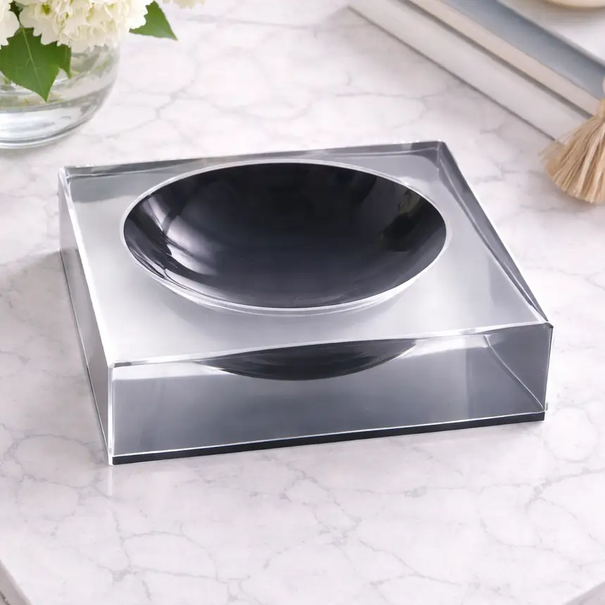 Decorative Modern Acrylic Bowl, Slate