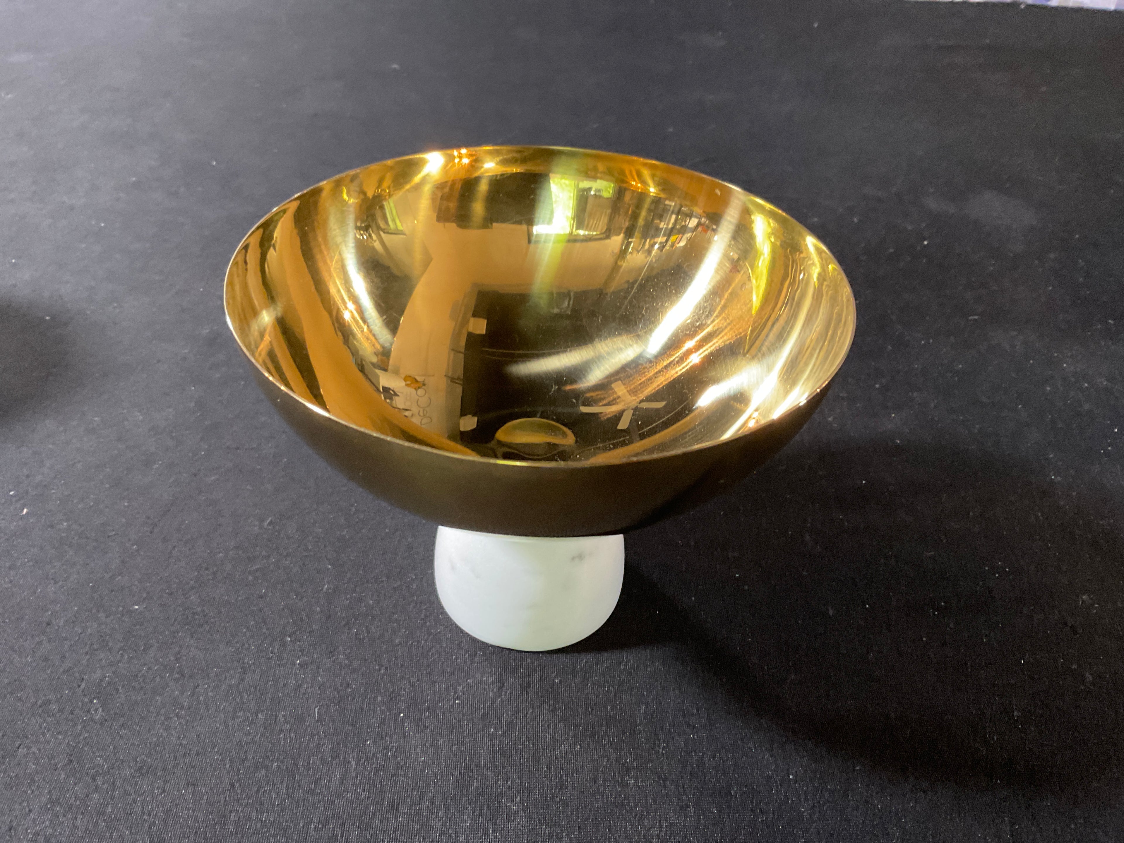 Coluna Nut Bowl-Gold and Marble