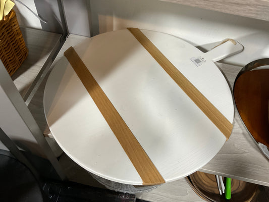 White Round Charcuterie Board-Medium