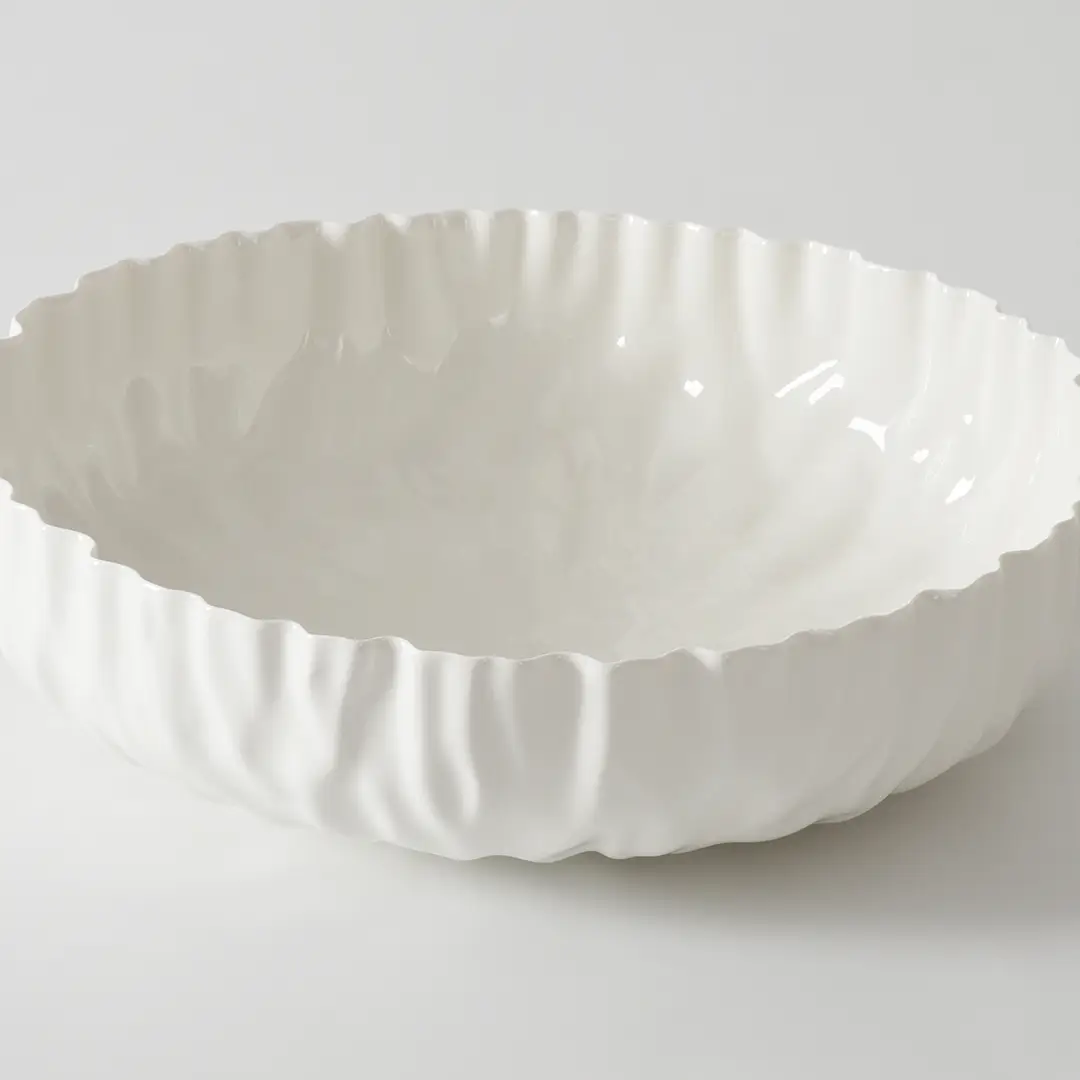 MAS White XL Shallow Bowl