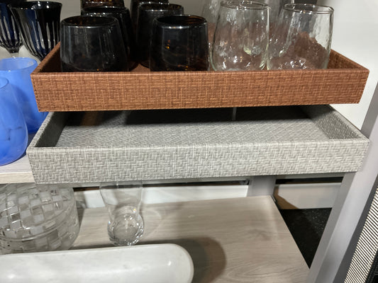 Wicker Tray-Gray