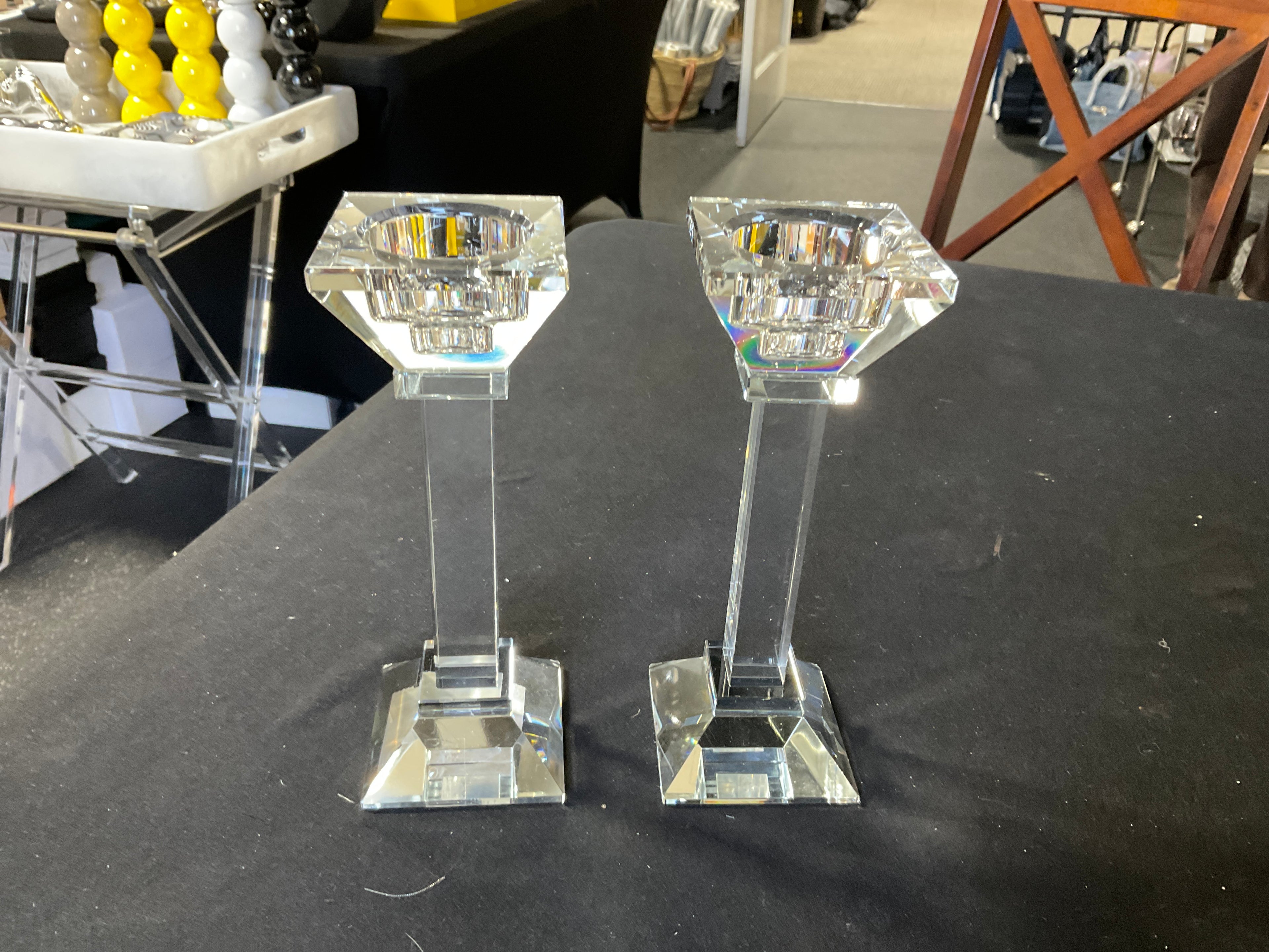 Crystal candlesticks