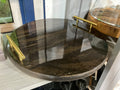 Brown Wood Lazy Susan with Handles
