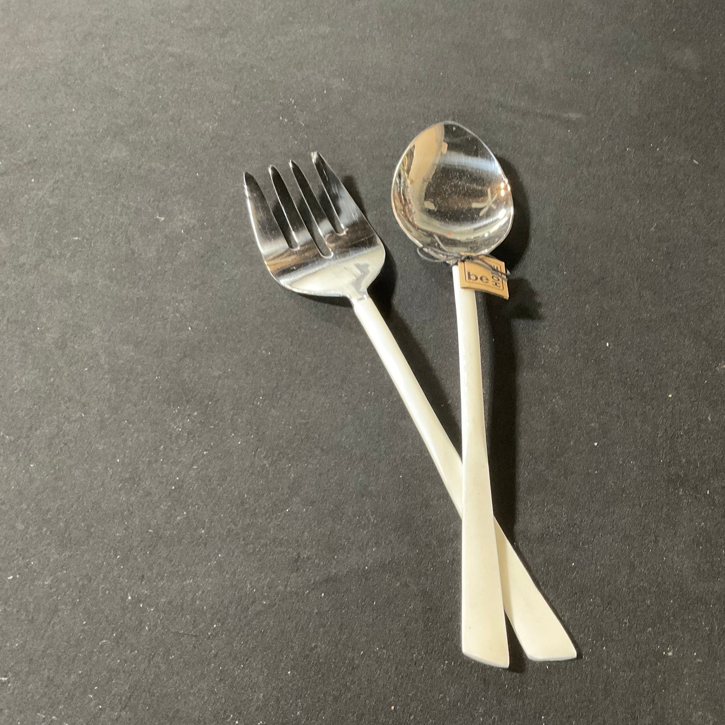 White Dipped Enamel Servers