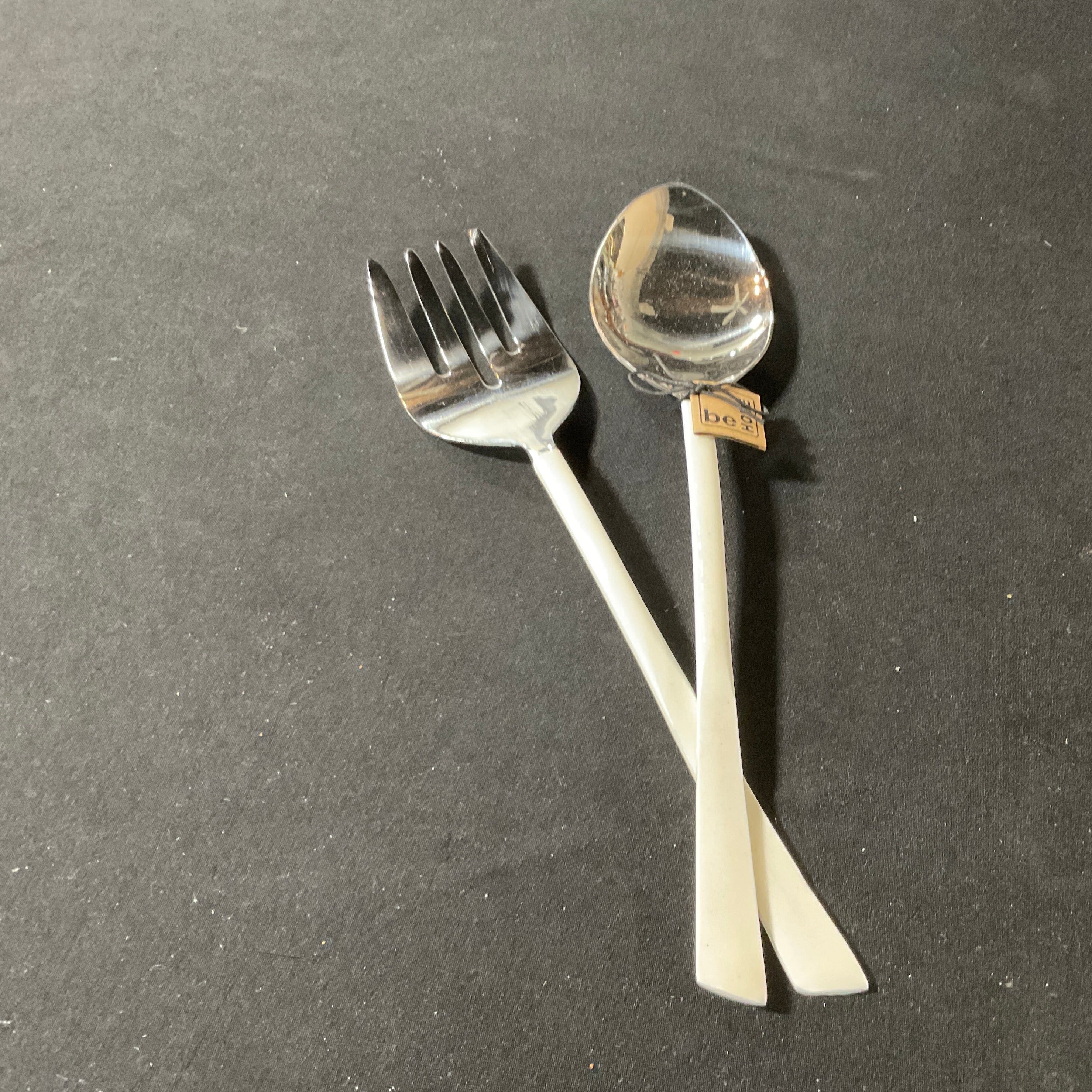 White Dipped Enamel Servers