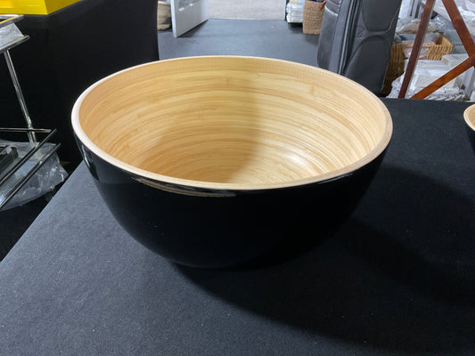 Bamboo Salad Bowl Large-Black