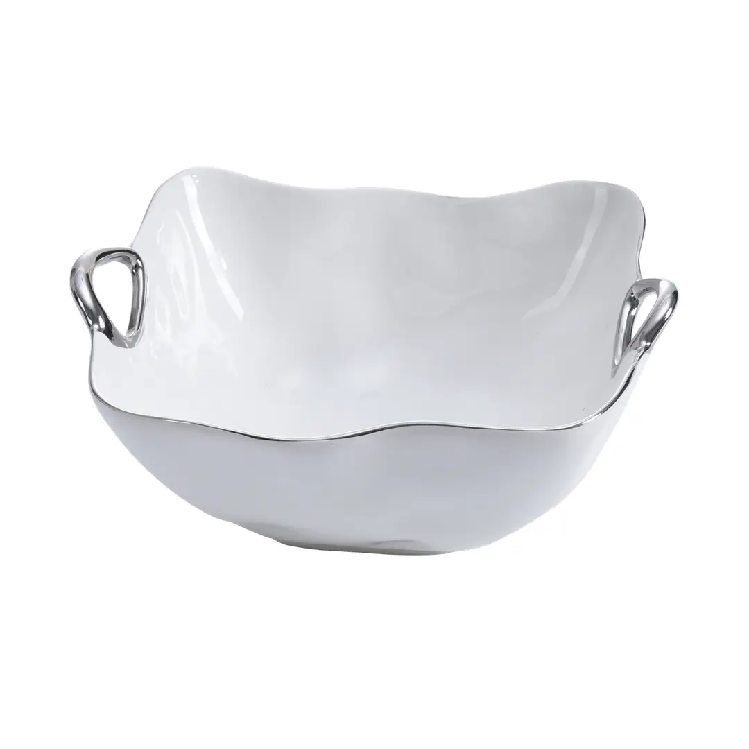 Large Square Bowl With Handles