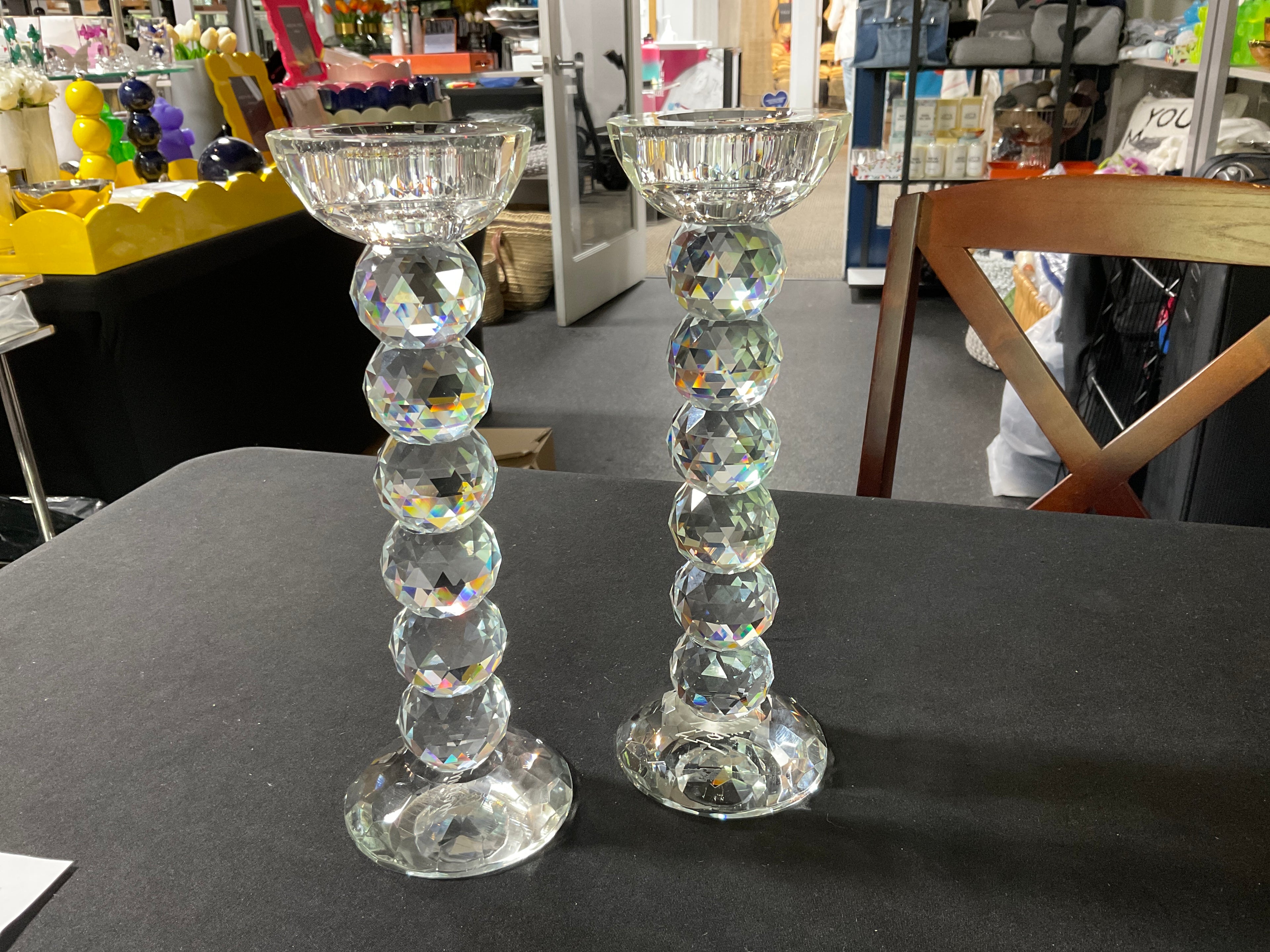 Crystal Ball Candlesticks