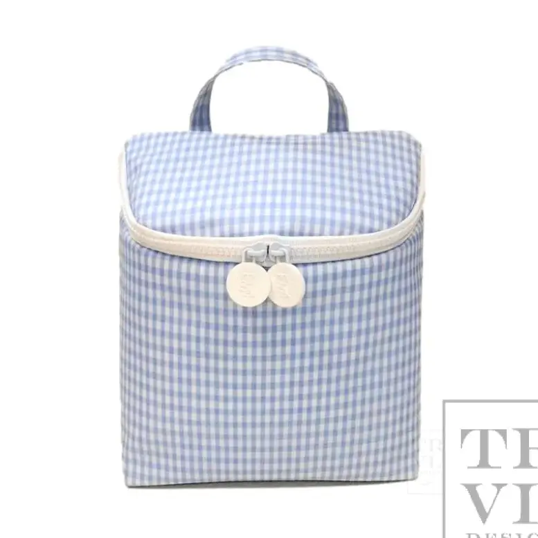 Take Away Lunch Bag - Insulated Gingham Mist