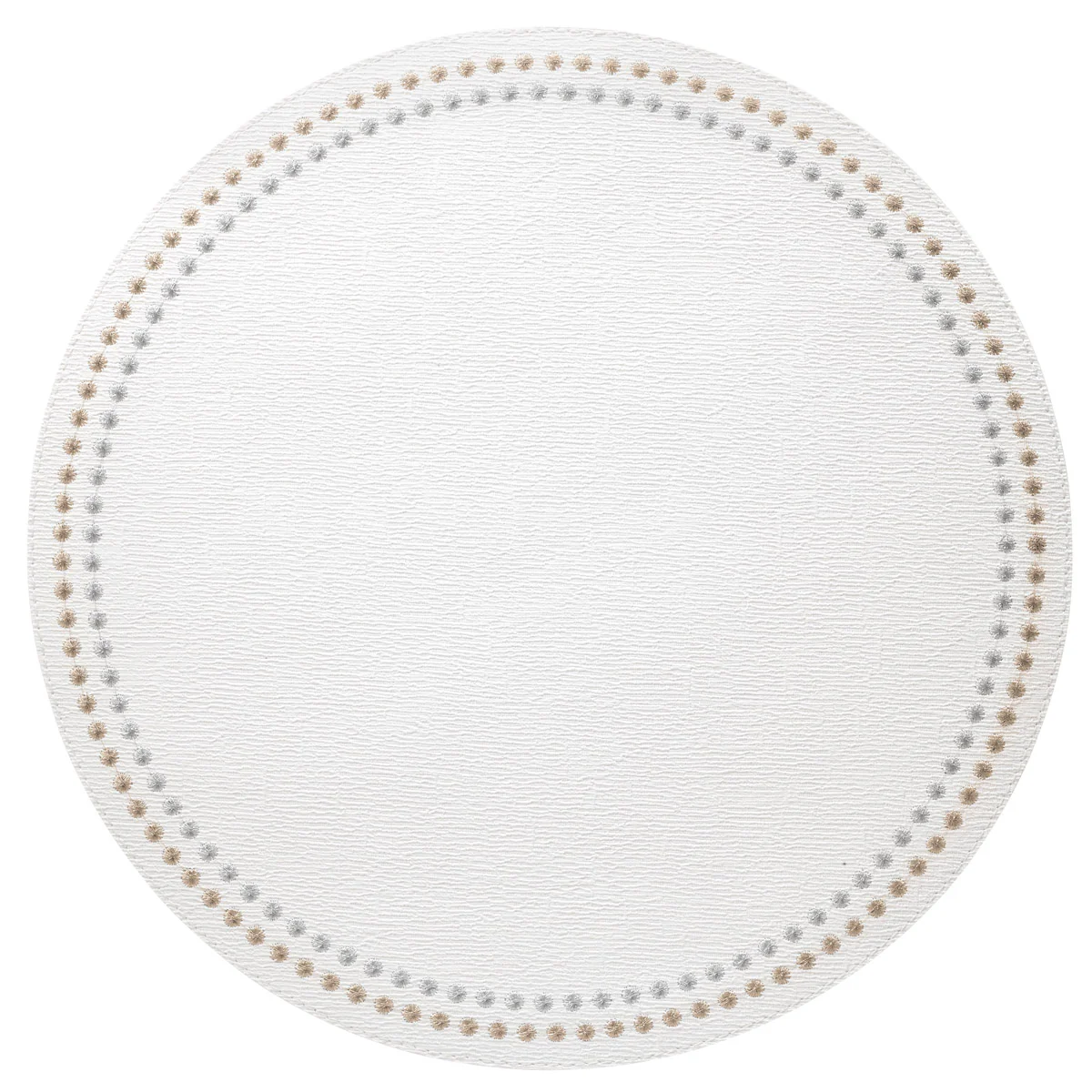 pearl grey w white placemats