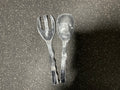 Black marble Ripple Salad Servers