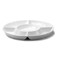 Diamond White Melamine Appetizer Round Platter