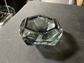 Black Smoke Cut Glass Bowl