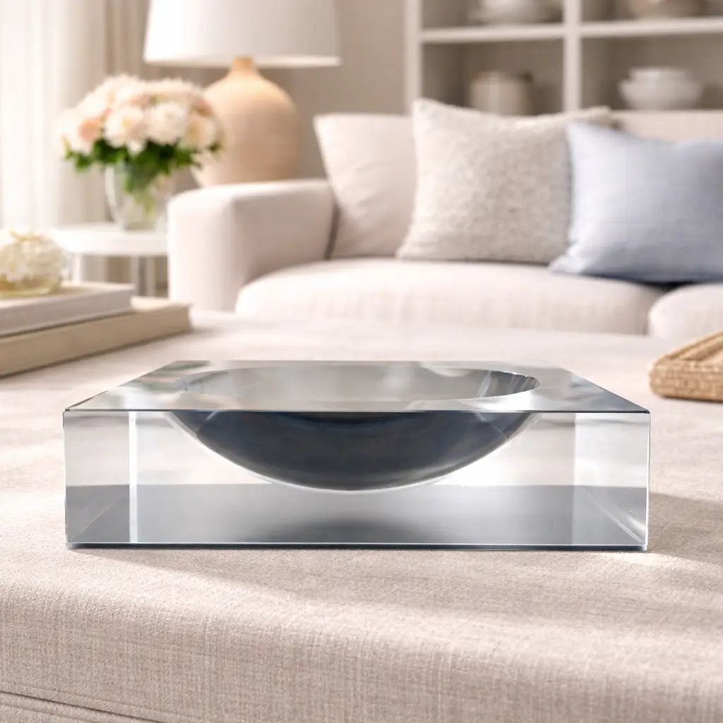 Decorative Modern Acrylic Bowl, Slate