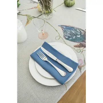 100% Linen Seychelles Napkins, Set of 4 Sea Blue