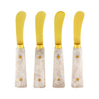 White Handle 4 Piece Spreader