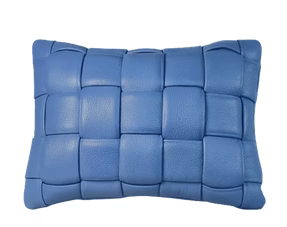 LEATHER WOVEN PILLOW