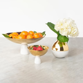 Coluna Fruit Bowl, Marble & Gold