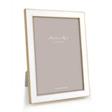 White Enamel & Gold Frame
