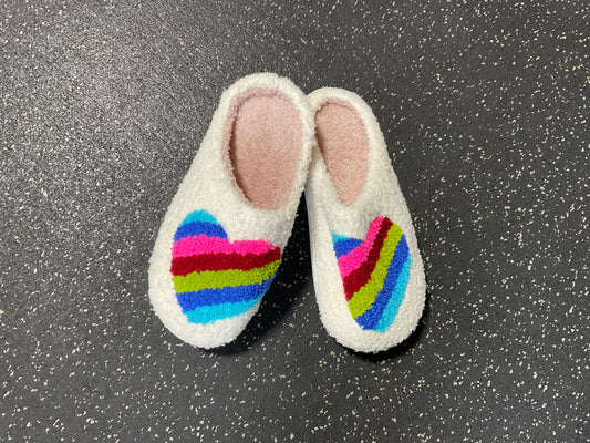 Slippers Rainbow Heart