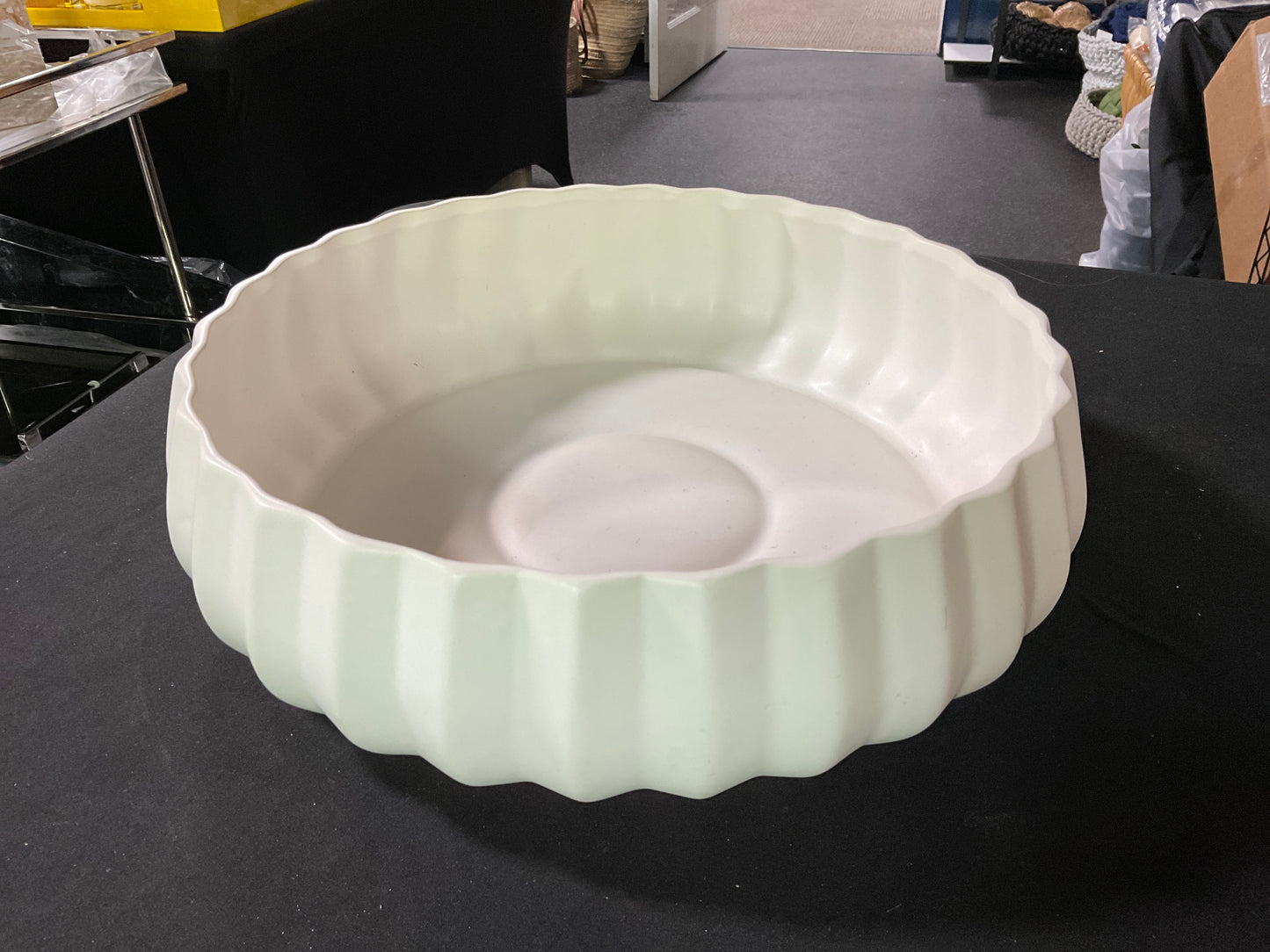 White Ceramic Bowl-14 inches