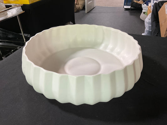 White Ceramic Bowl-14 inches