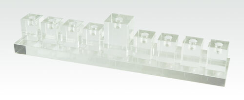 glass clear menorah