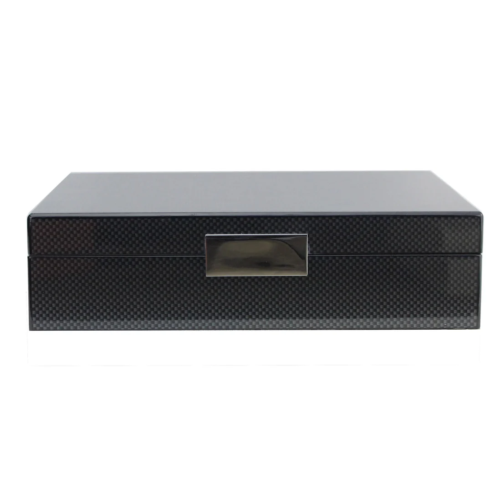 8X11 Carbon Fibre Storage Box Silver Trim