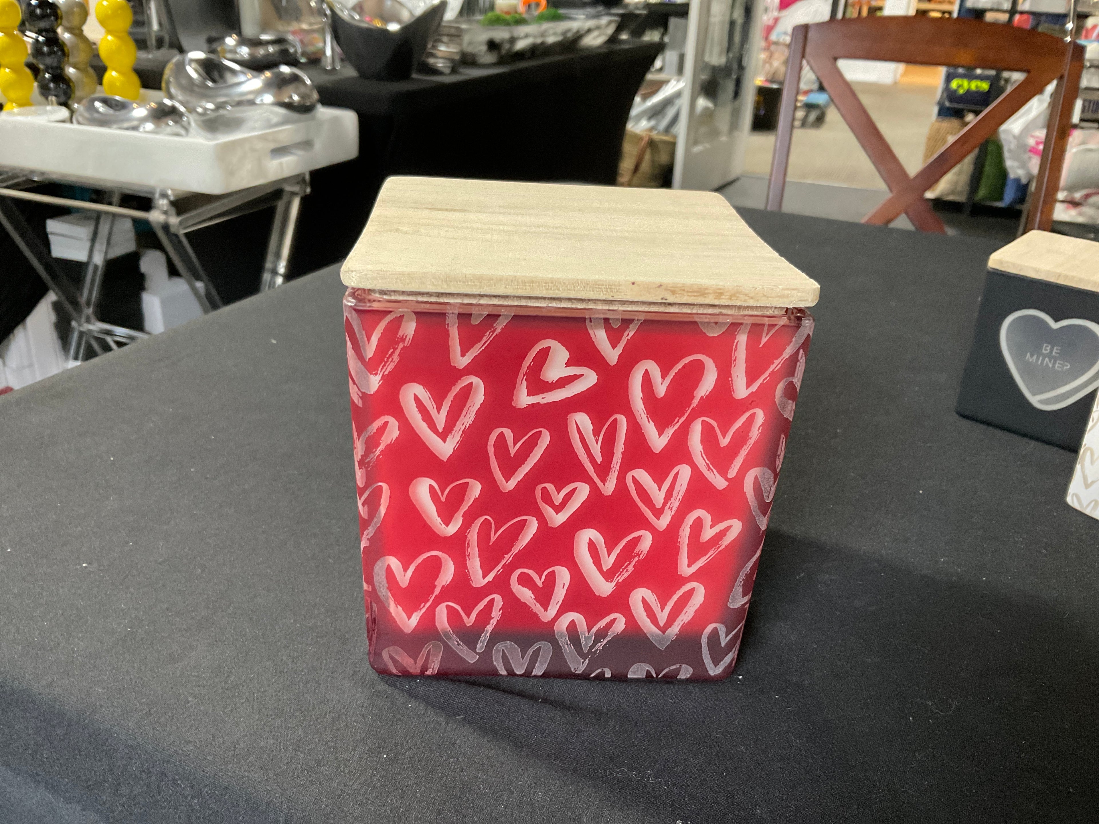 Red Heart Pattern Candle-Super