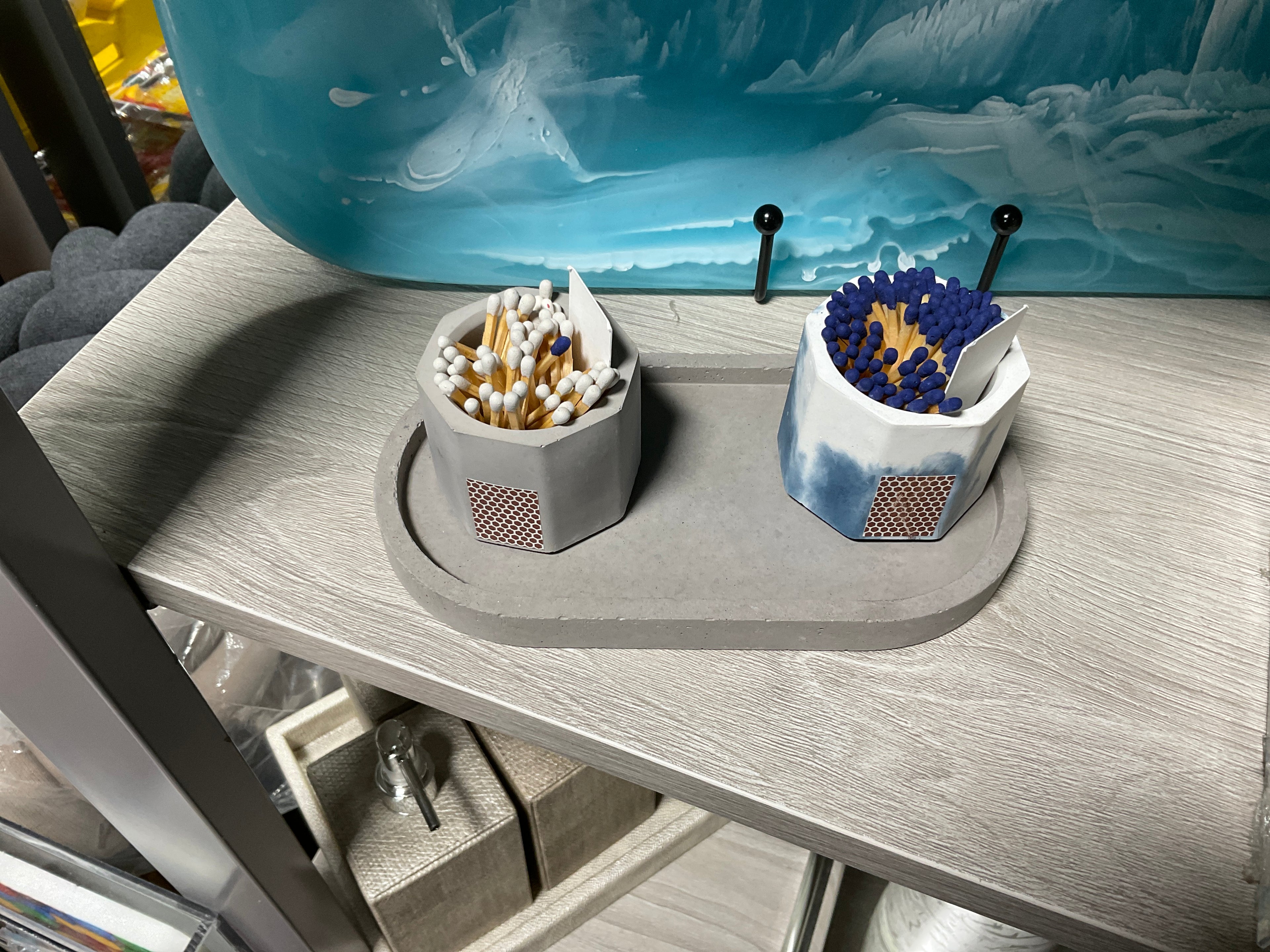 Match Holder with Tray