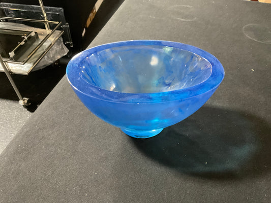 Blue Glass Bowl-Oval