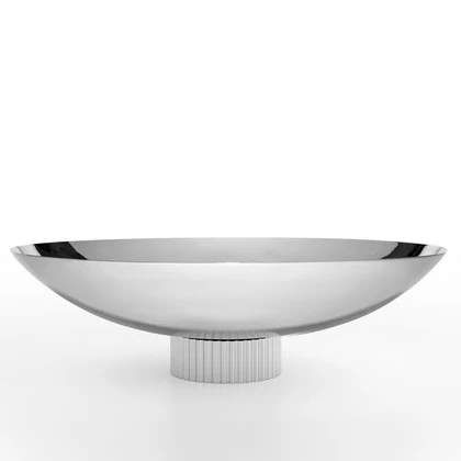 Striations Fruit Bowl, Silver