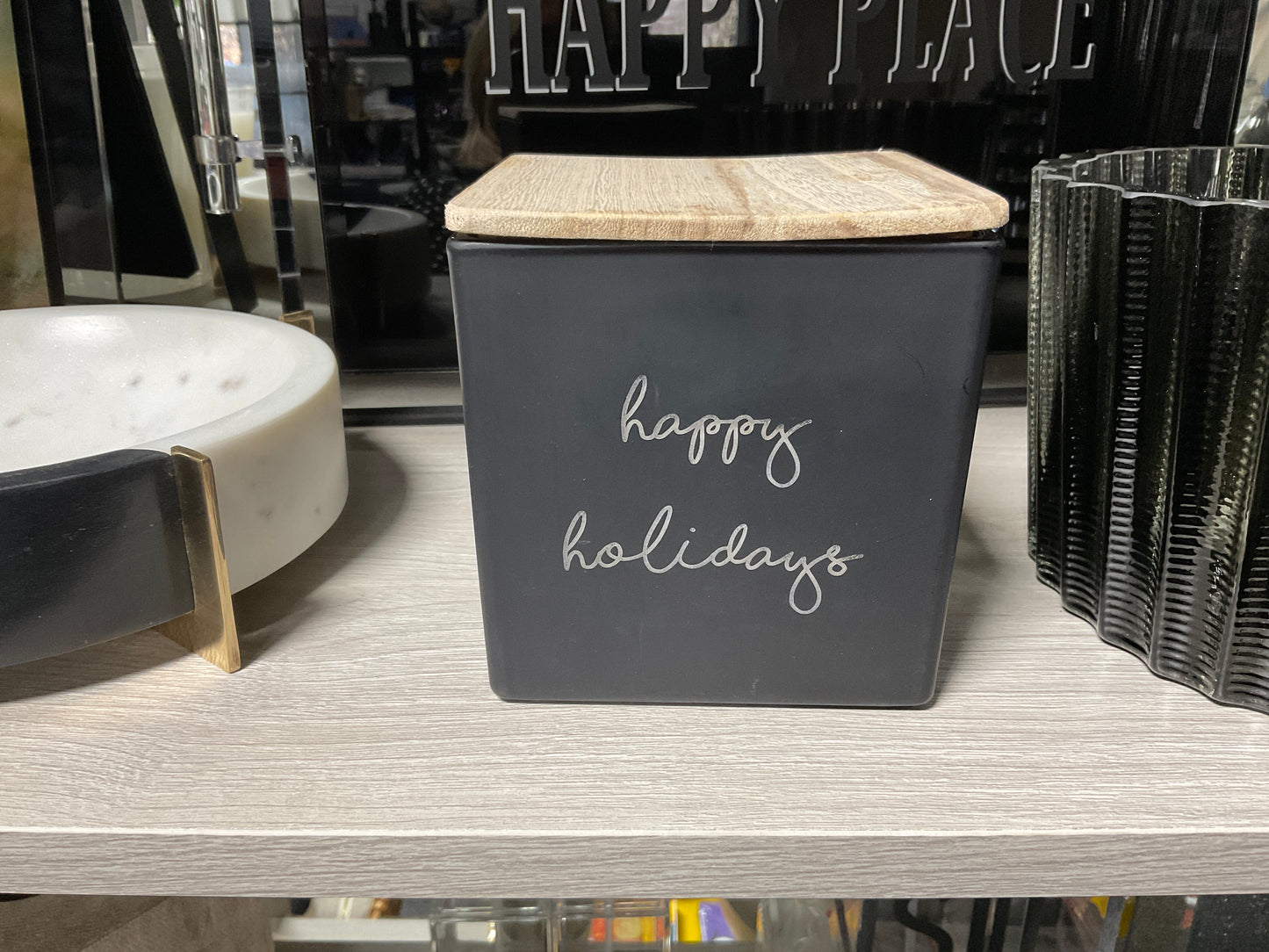 Black Happy Holidays Super