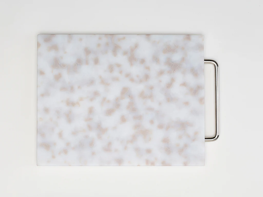 Small Cutting Board with Handle - Gray/White