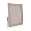 Blush Ostrich & Silver Frame