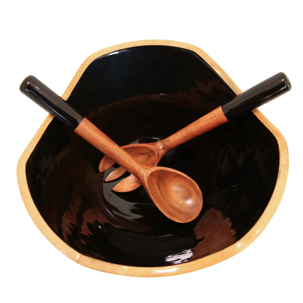 Indy Home Bright Mango Wood Bowl & Server Set