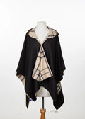 Black & Plaid ALL-WEATHERRAP/ Woman's Rain Wrap Jacket