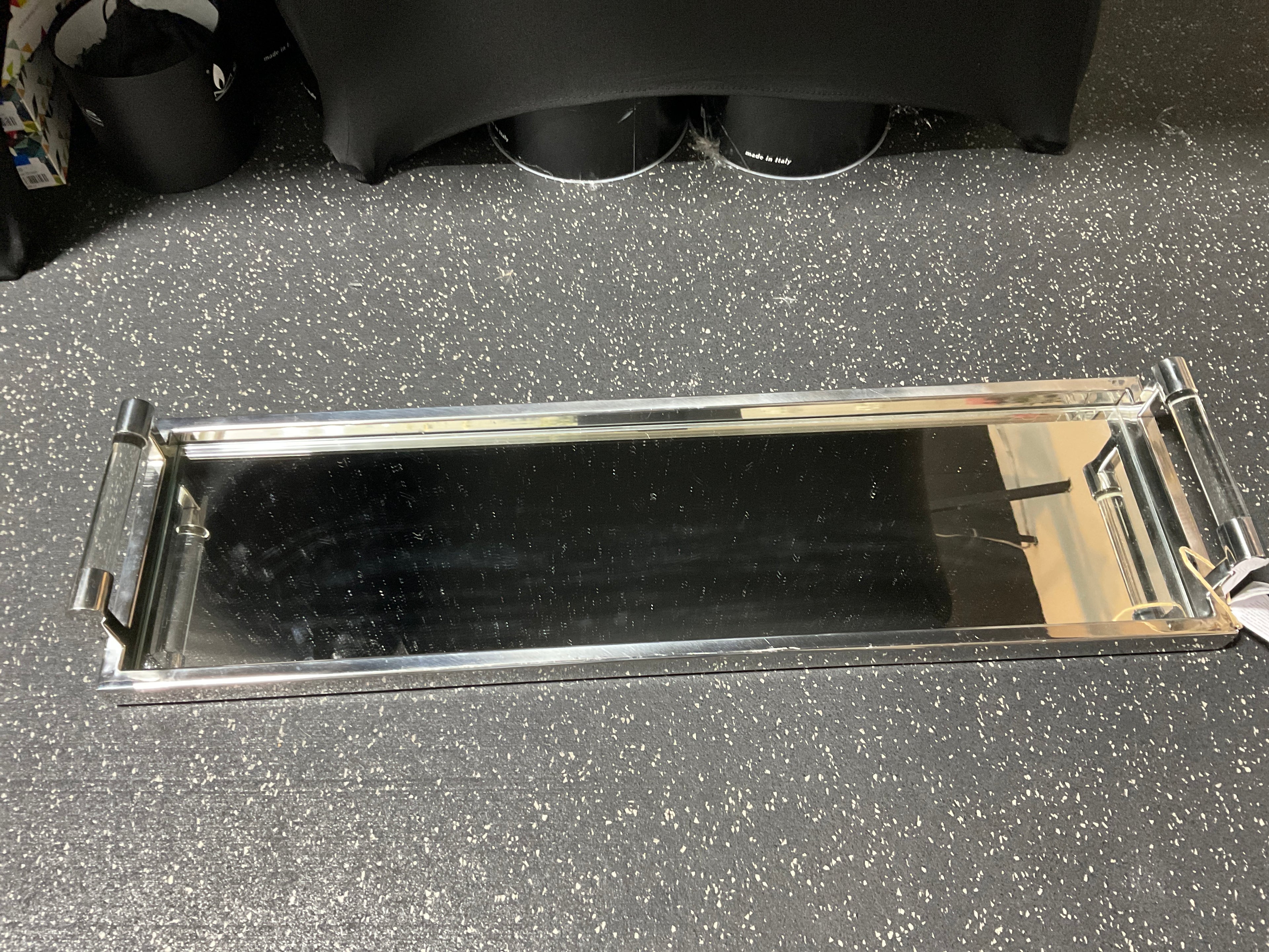 Mirrored Vanity Tray with Handles