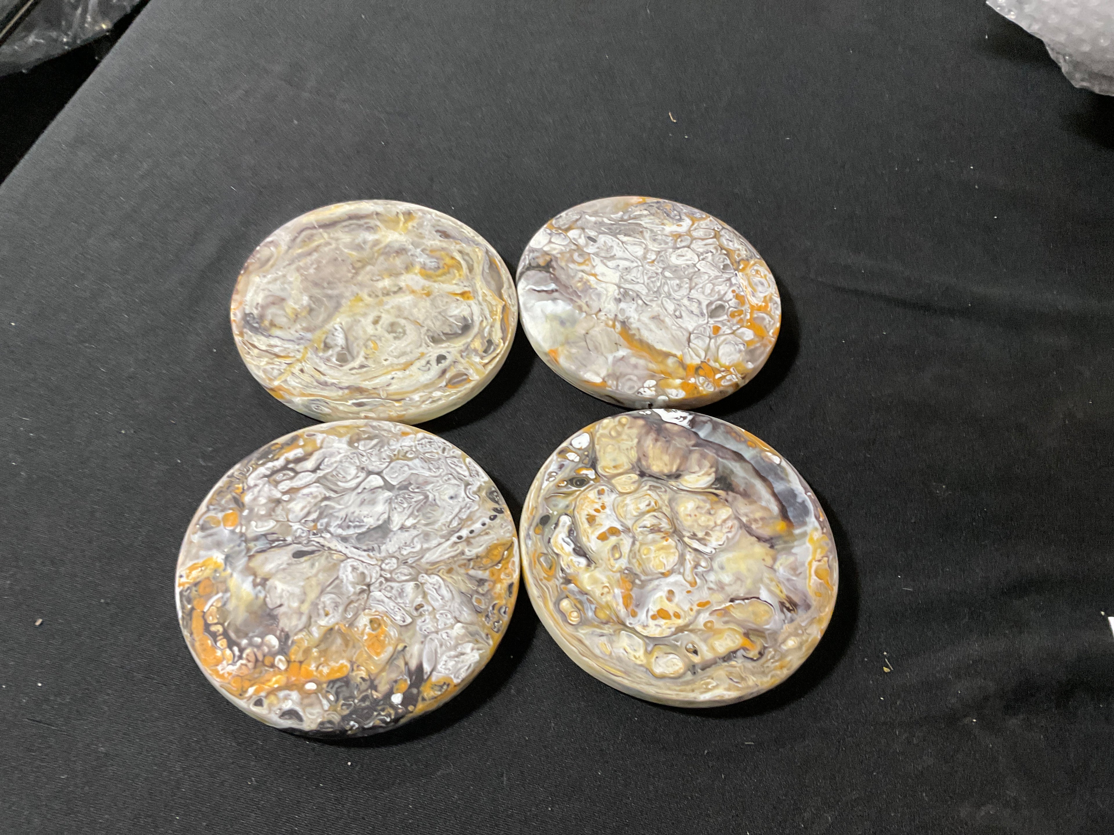 Coasters S/4 Mocha Swirl