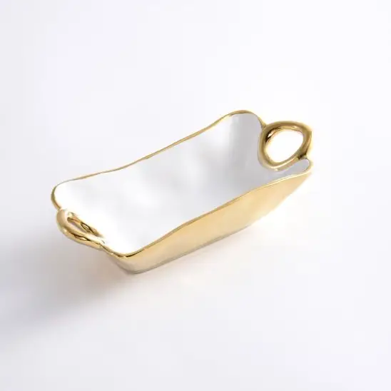 Mini Rectangular Bowl-Gold