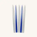 Chanukah Candles - Metallic Blue & Silver