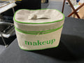Burlap Oval Makeup Case